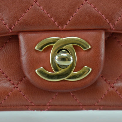 Chanel Lambskin Quilted Cruise Charm Mini Flap Red 8 of 13