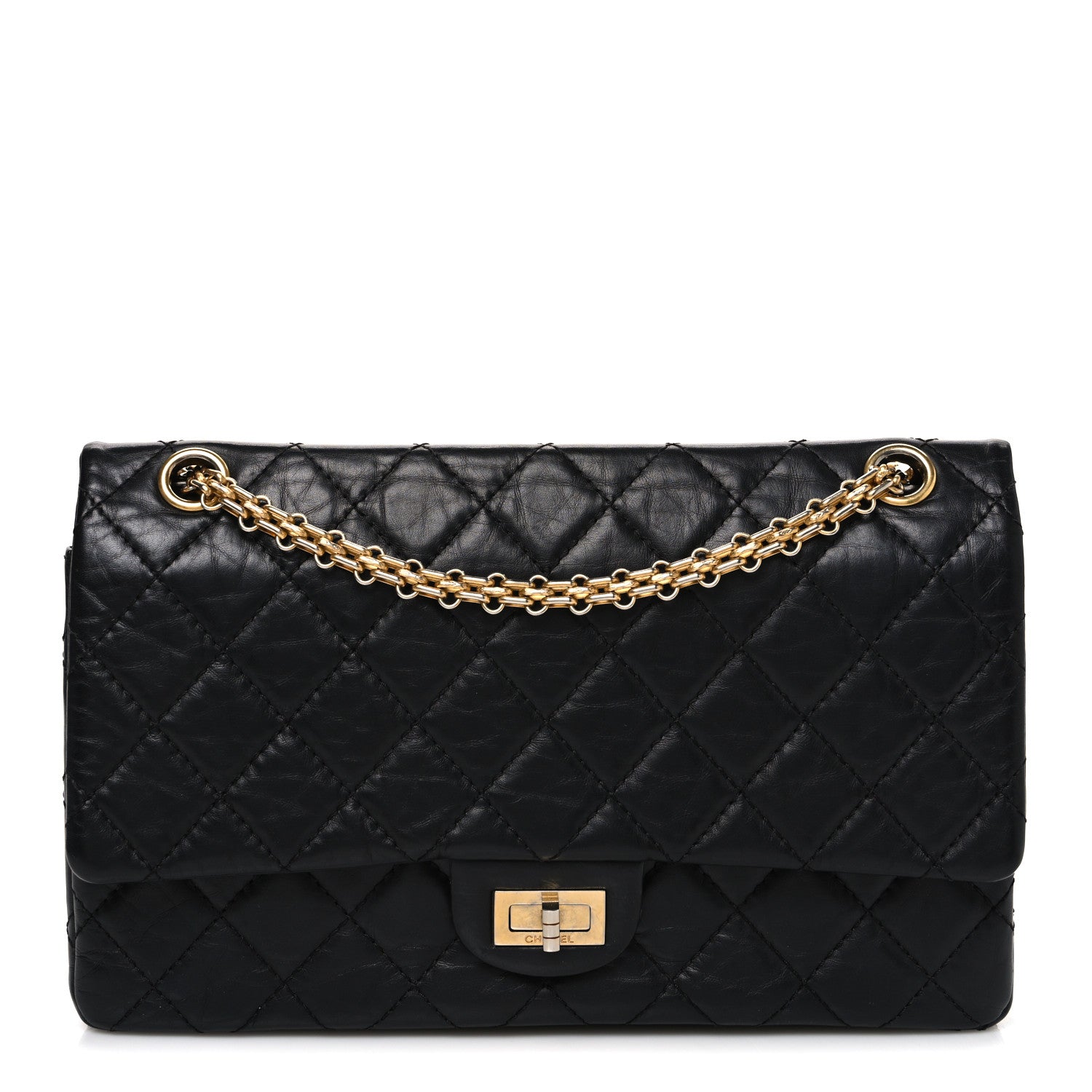 Chanel Aged Calfskin Quilted 2.55 Reissue 226 Flap Black 1 of 9