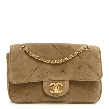 Chanel Suede Calfskin Mini Souplissimo Flap Dark Beige 1 of 10