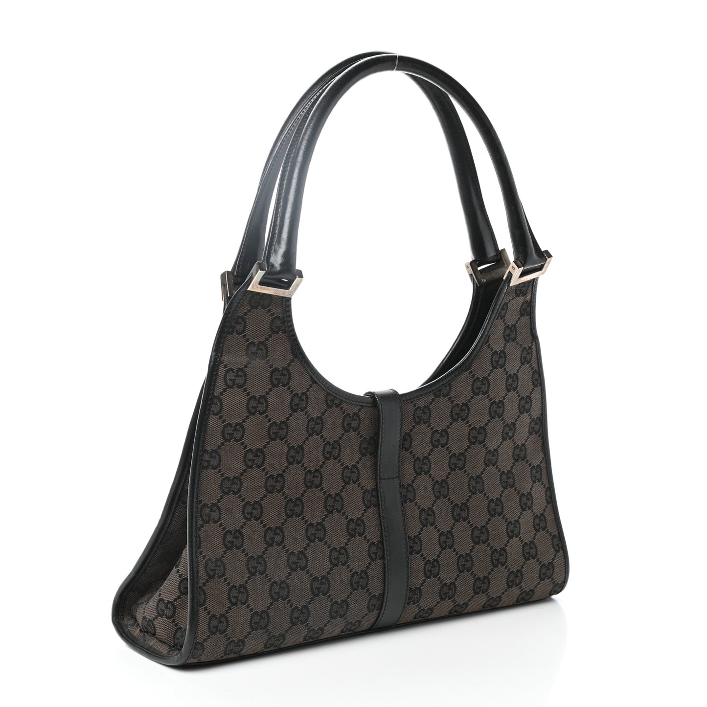 Monogram Bardot Shoulder Bag Black