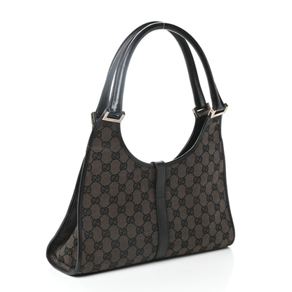 Gucci Monogram Bardot Shoulder Bag Black 3 of 9