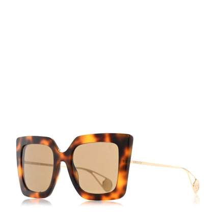 Gucci Acetate Oversize Square Frame GG0435S Sunglasses Havana 1 of 7