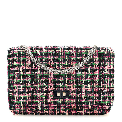 Chanel Tweed Quilted Reissue Wallet On Chain WOC Pink Multicolor 1 of 11