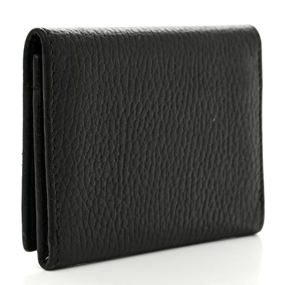Gucci Pebbled Calfskin GG Marmont Card Case Black 3 of 7