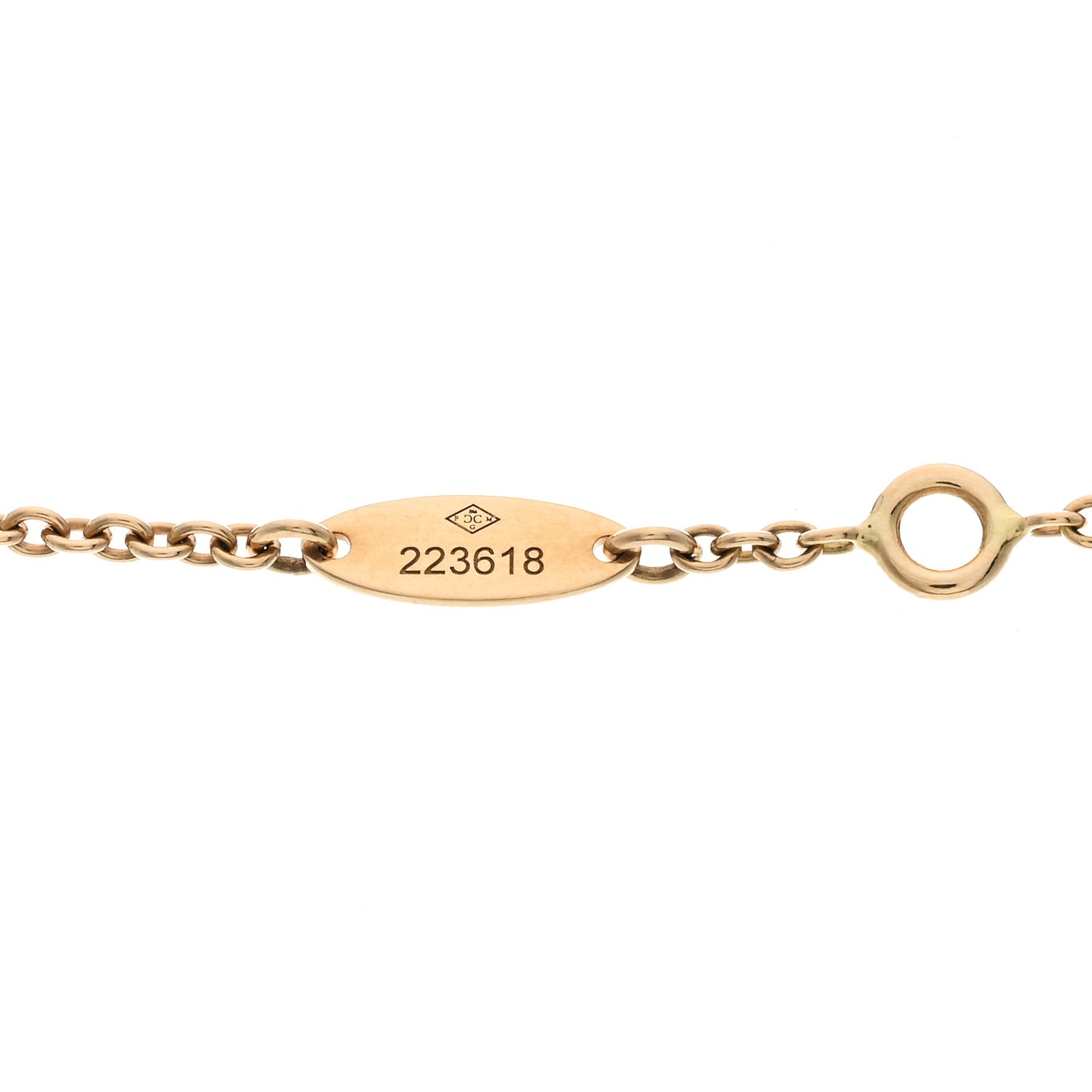 18K Yellow Gold Diamond Mother of Pearl Rose Des Vents Necklace