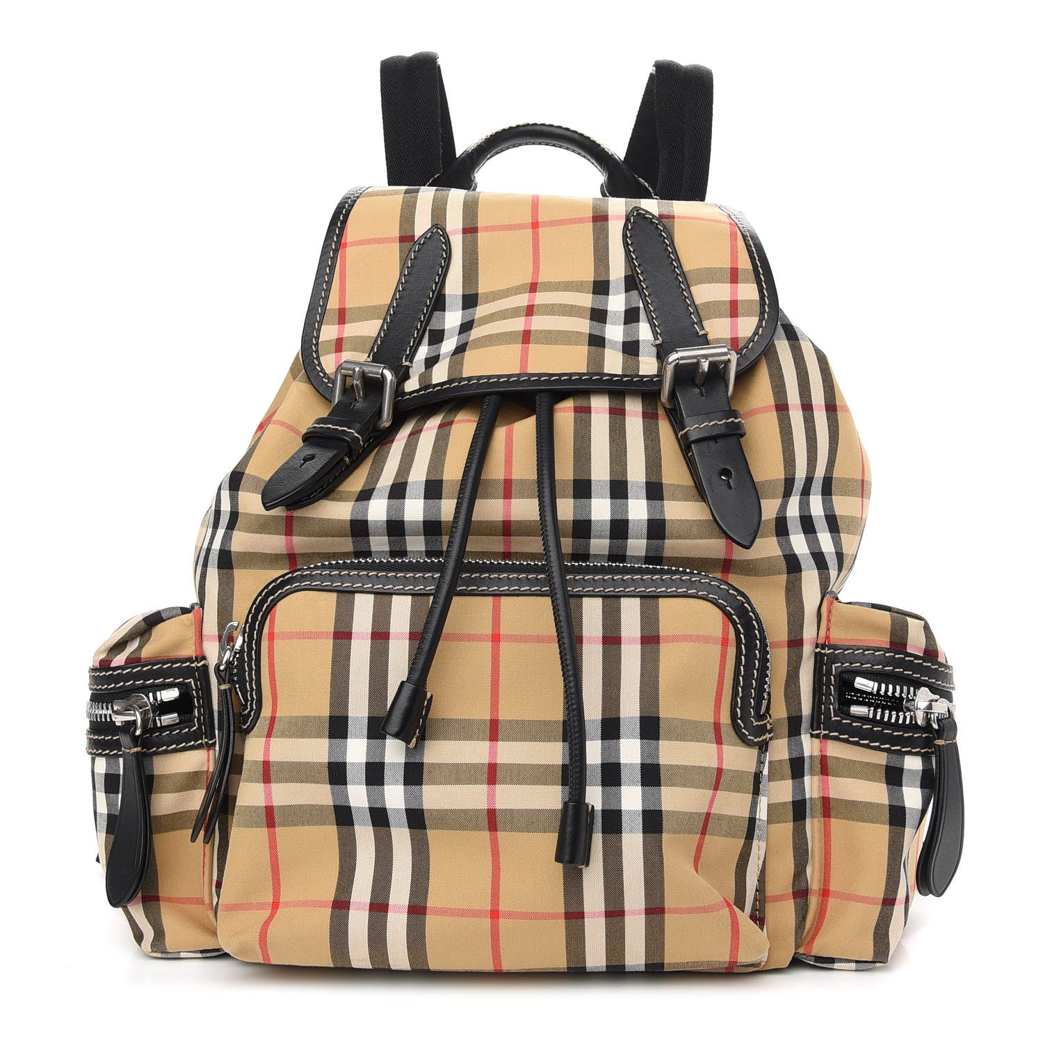 Burberry Nylon Vintage Check Medium Rucksack Backpack Antique Yellow 1 of 8