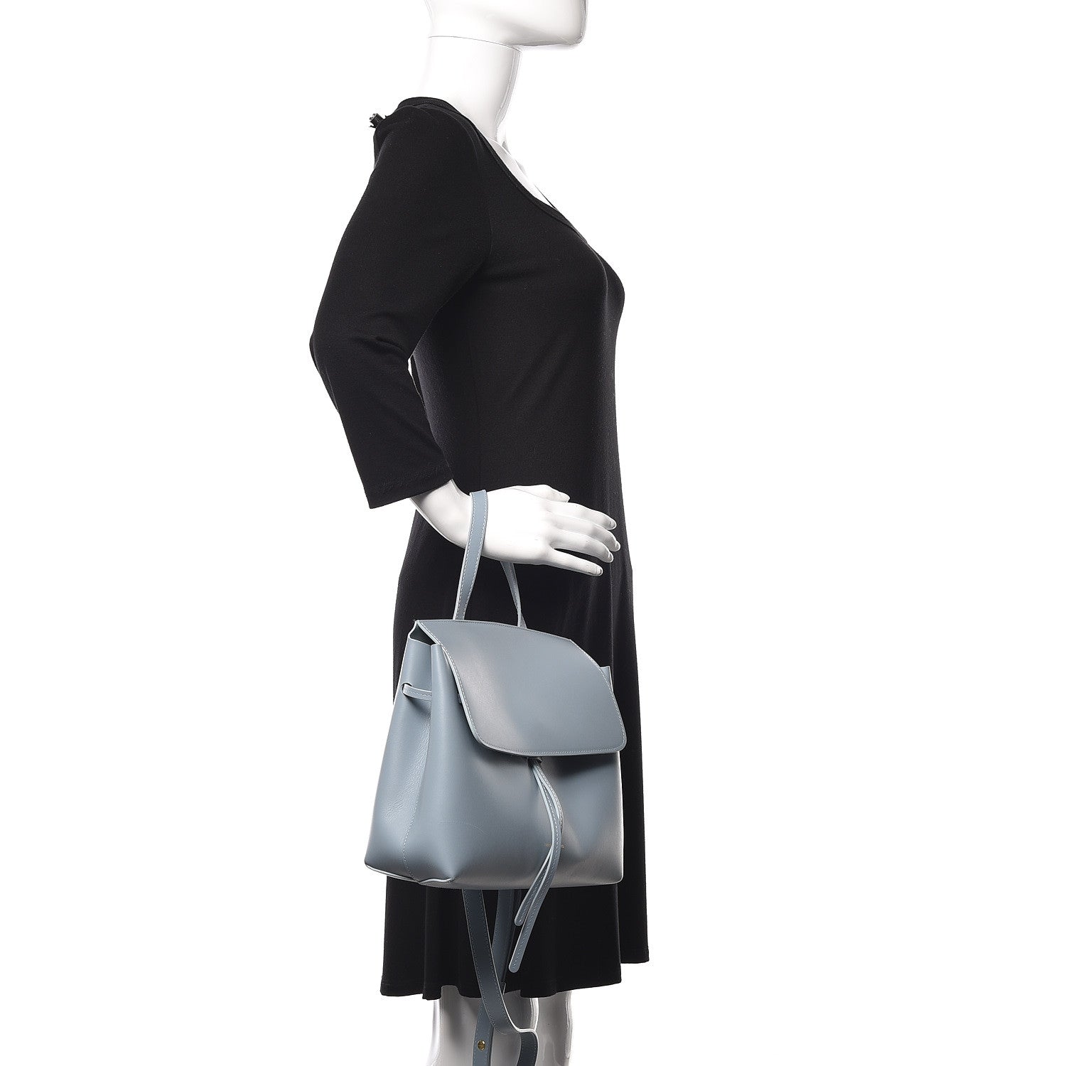 Mansur Gavriel Calfskin Lady Bag Grey Blue 2 of 7