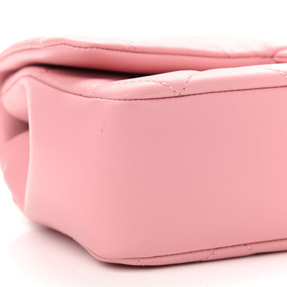 Chanel Lambskin Quilted Resin Bi-Color Chain Flap Bag Pink 8 of 9