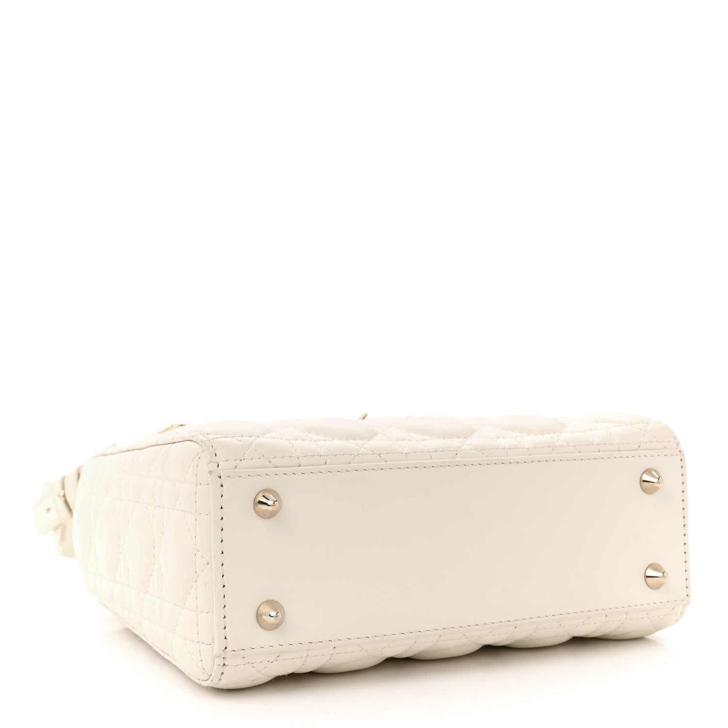 Christian Dior Lambskin Cannage Small My ABCDior Lady Dior White 4 of 16