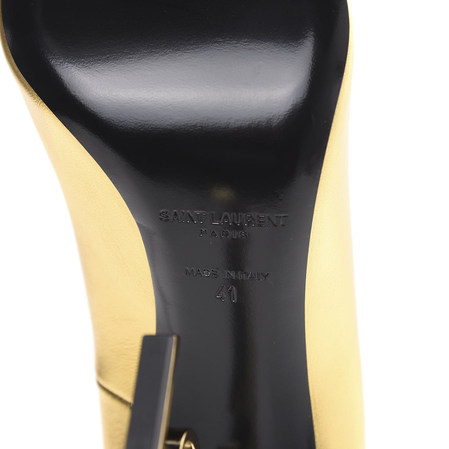 Calfskin Opyum 100 Pumps 41 Gold