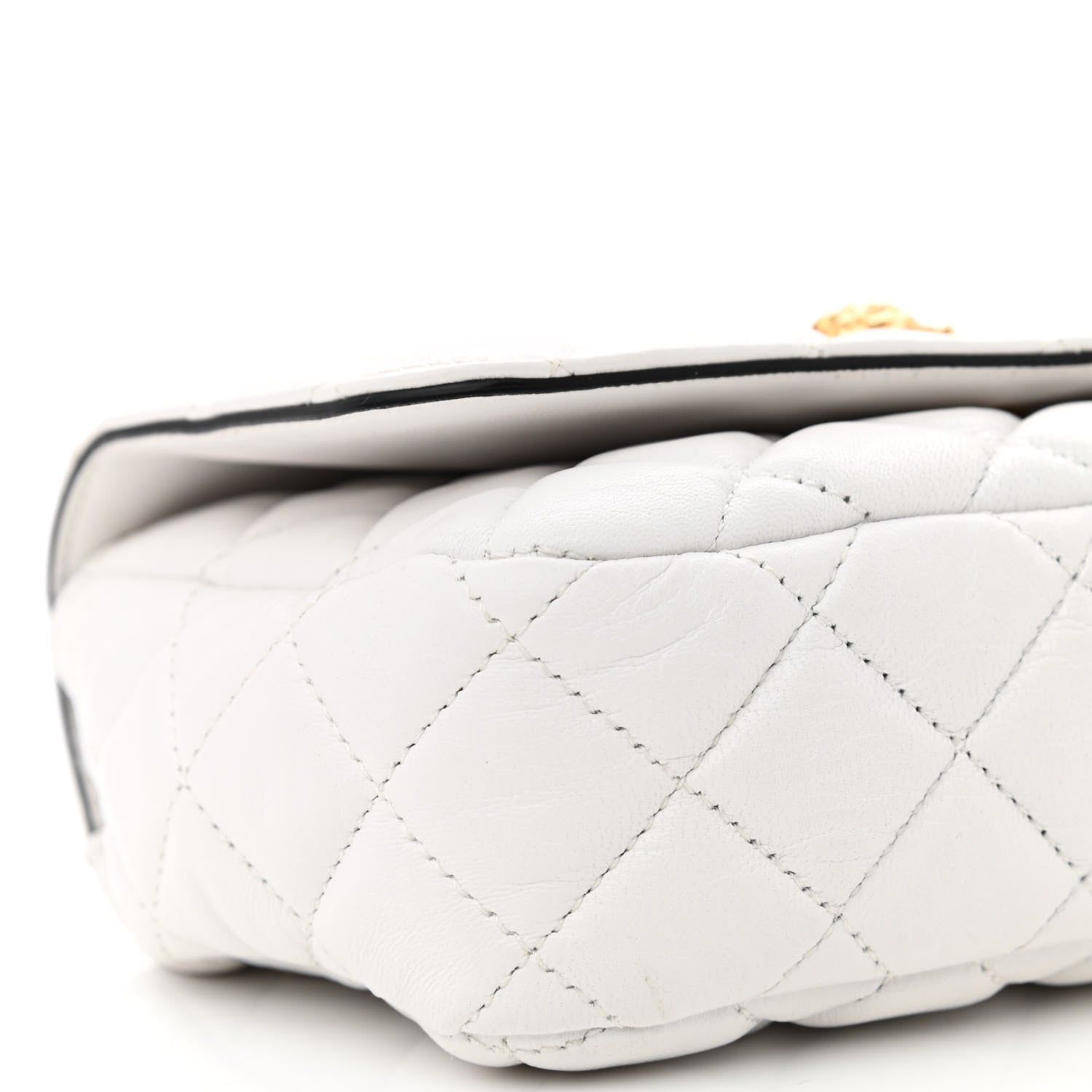 Versace Nappa Quilted Small Medusa Chain Crossbody White 9 of 10