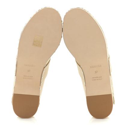 Hermes Calfskin Calya Mules 37 Hetre 6 of 12