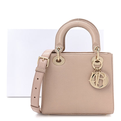 Christian Dior Lizard Small Lady Dior Beige 10 of 10