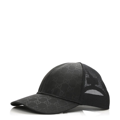 Gucci Nylon Monogram Baseball Hat M Black 1 of 8