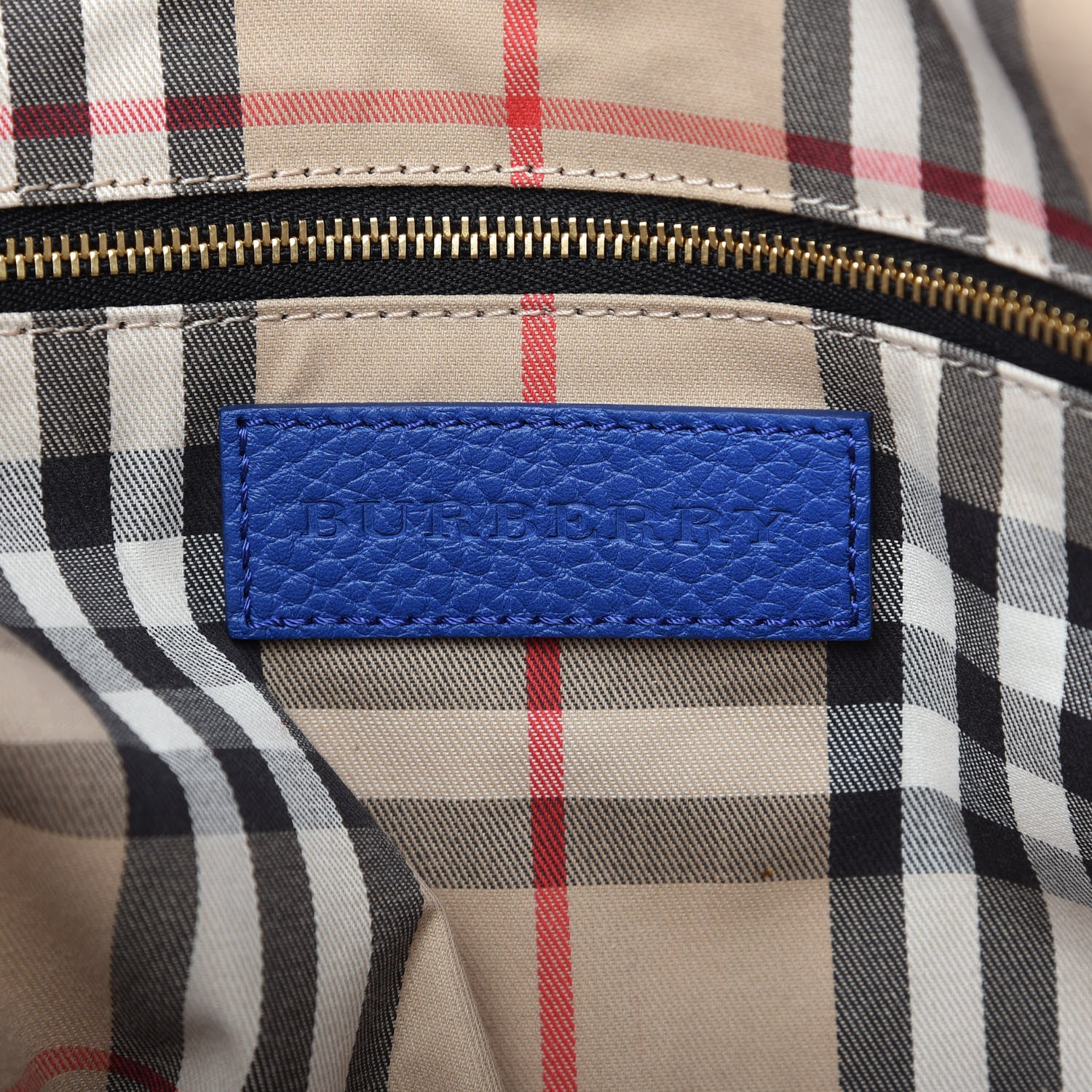 Burberry London Grainy Calfskin Medium Greenwood Bowling Bag Brilliant Blue 8 of 10