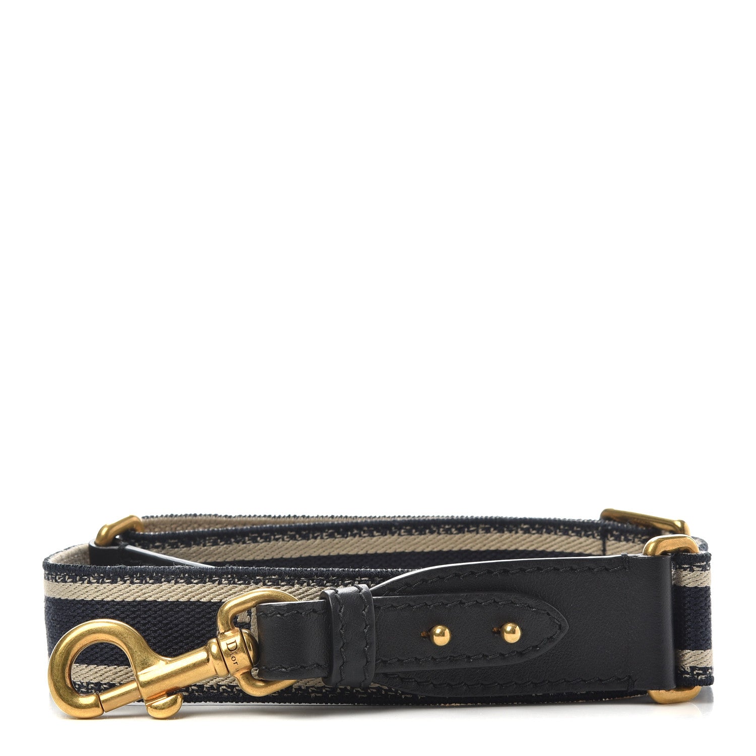 Christian Dior Canvas Embroidered Shoulder Strap Blue 1 of 6