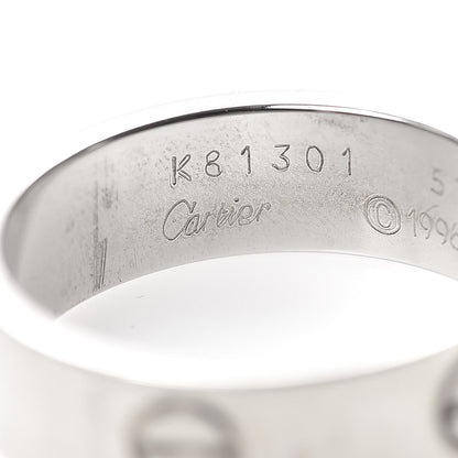 Cartier 18K White Gold 6mm LOVE Ring 57 8 5 of 6