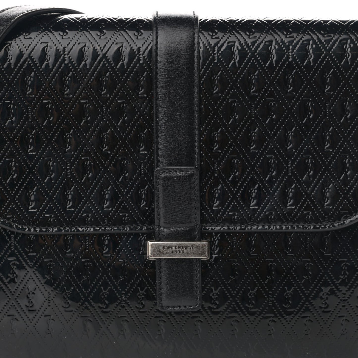 Patent Embossed Small Le Monogramme Satchel Black