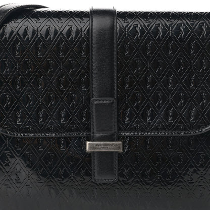 Saint Laurent Patent Embossed Small Le Monogramme Satchel Black 9 of 11