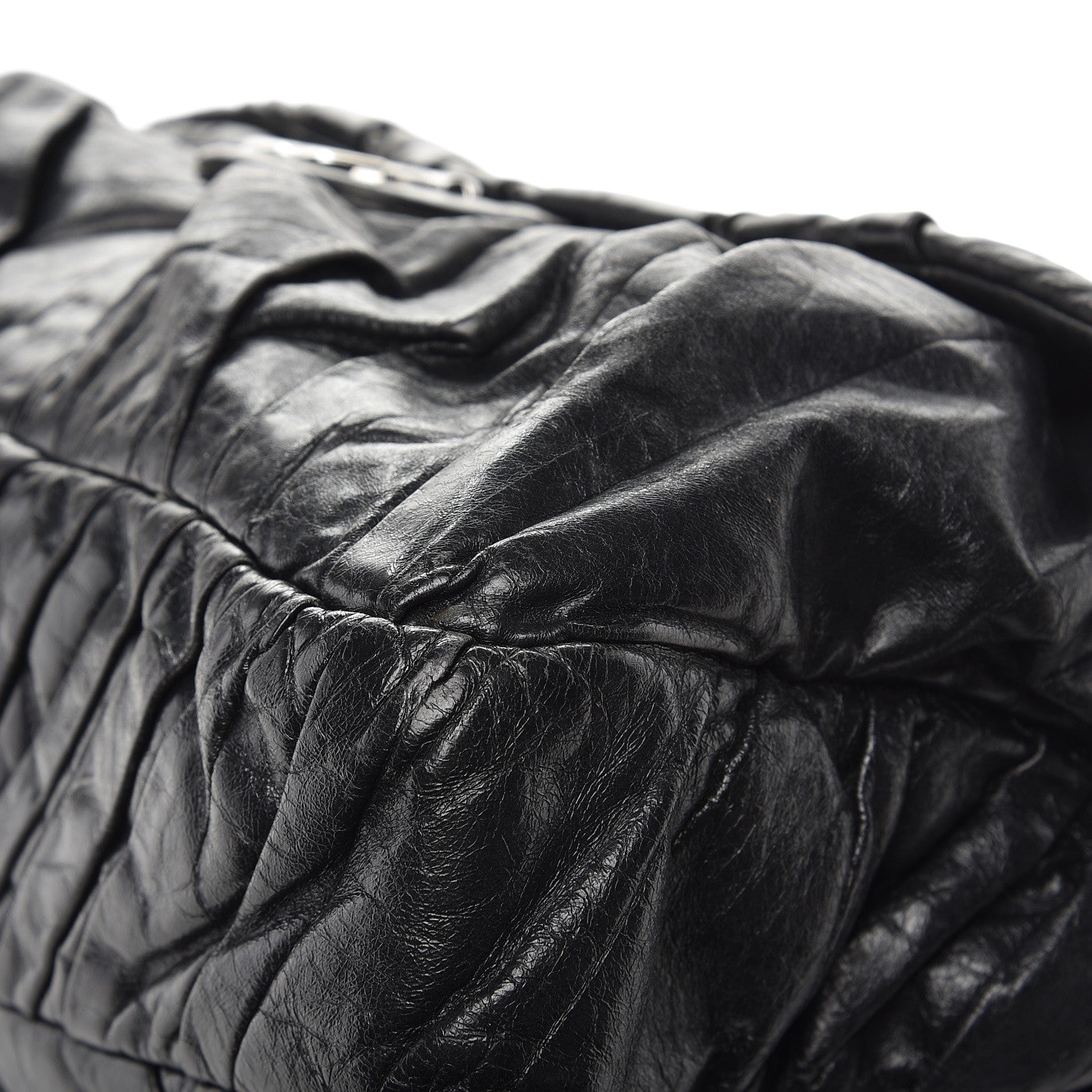Chanel Glazed Calfskin Twisted Maxi Flap Black 13 of 14