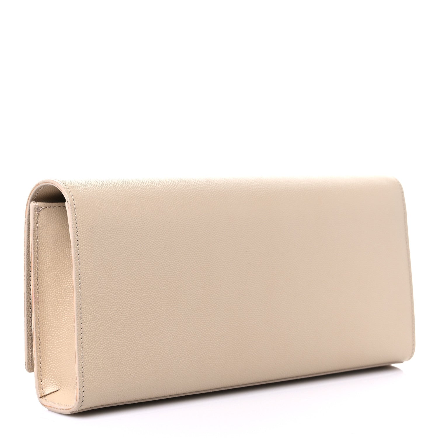 Saint Laurent Grain De Poudre Classic Monogram Cassandre Clutch Nude Powder 3 of 13