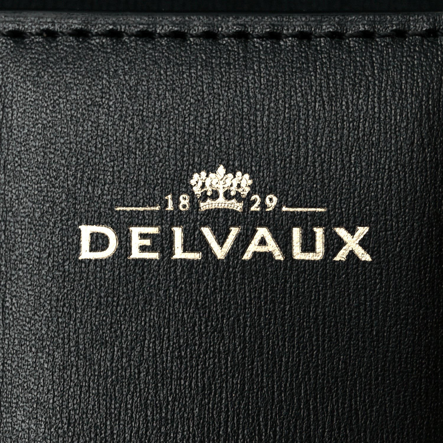 Delvaux Box Calfskin MM Brillant Pocket Satchel Black Red 9 of 12