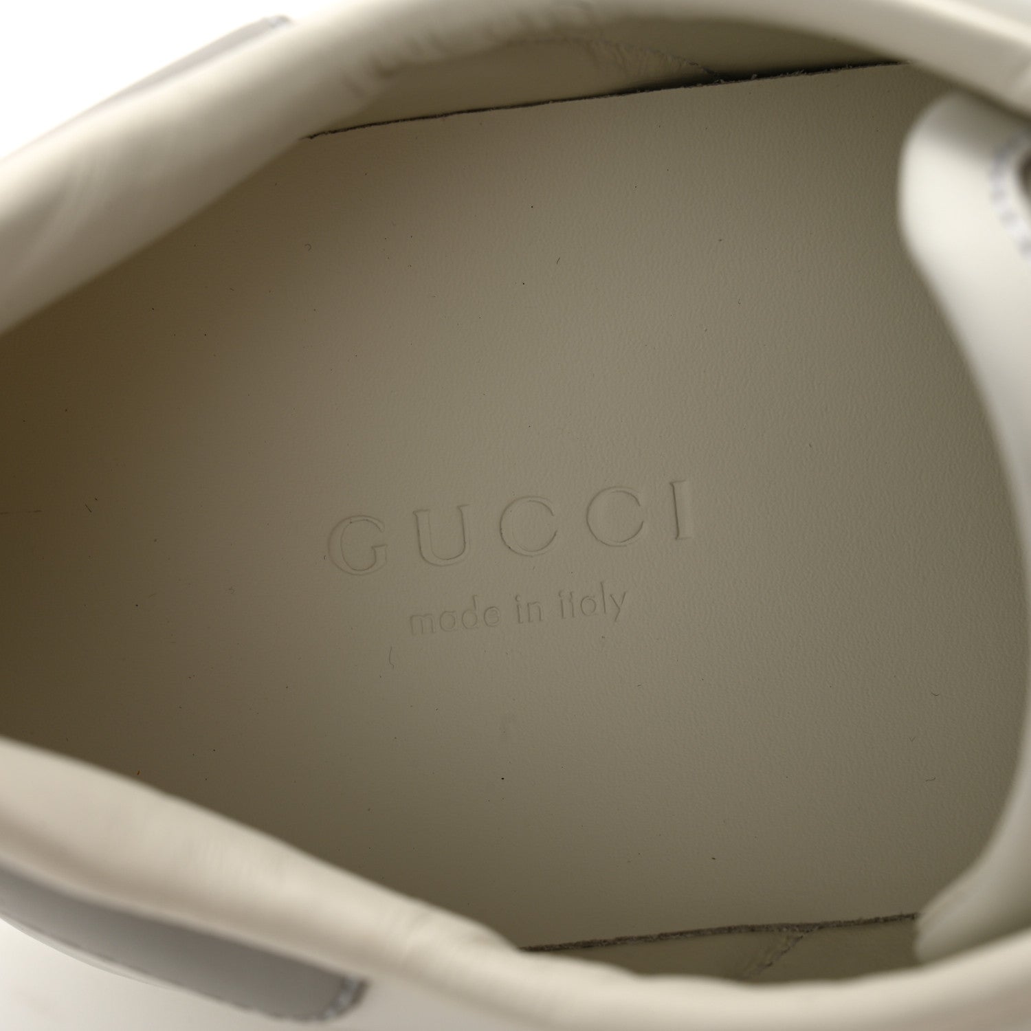 Gucci Calfskin Interlocking G Perforated Womens Ace Sneakers 38.5 White Grey Sky 6 of 9