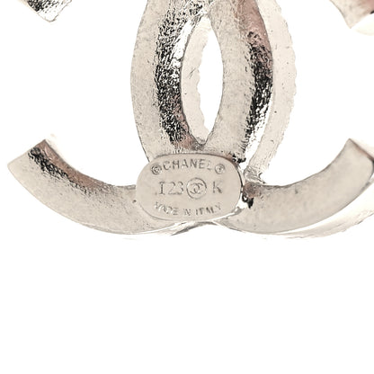 Chanel Crystal CC Earrings Silver 4 of 5
