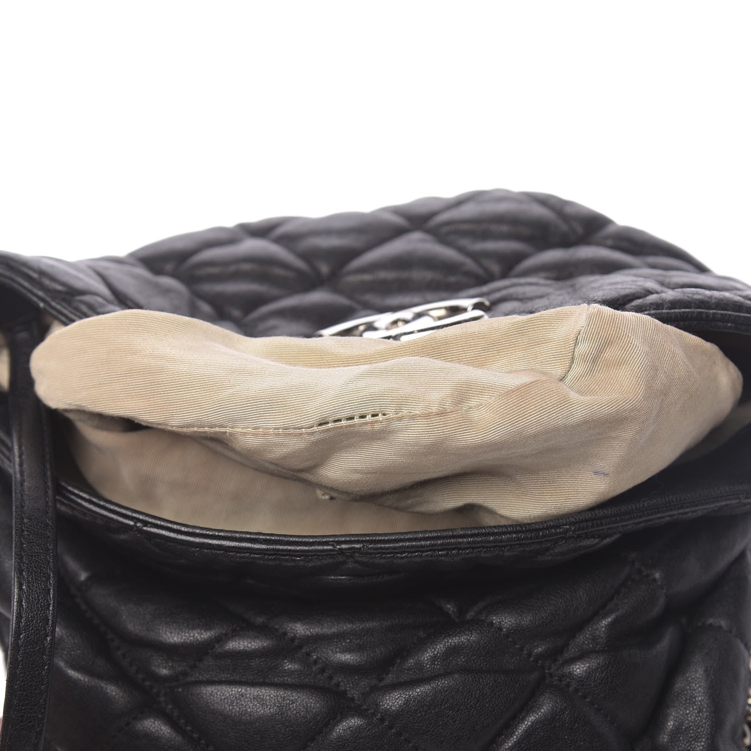 Chanel Washed Lambskin Chain Around Hobo Black 13 of 16