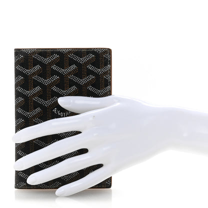 Goyard Goyardine Grenelle Passport Wallet Black Gold 2 of 8