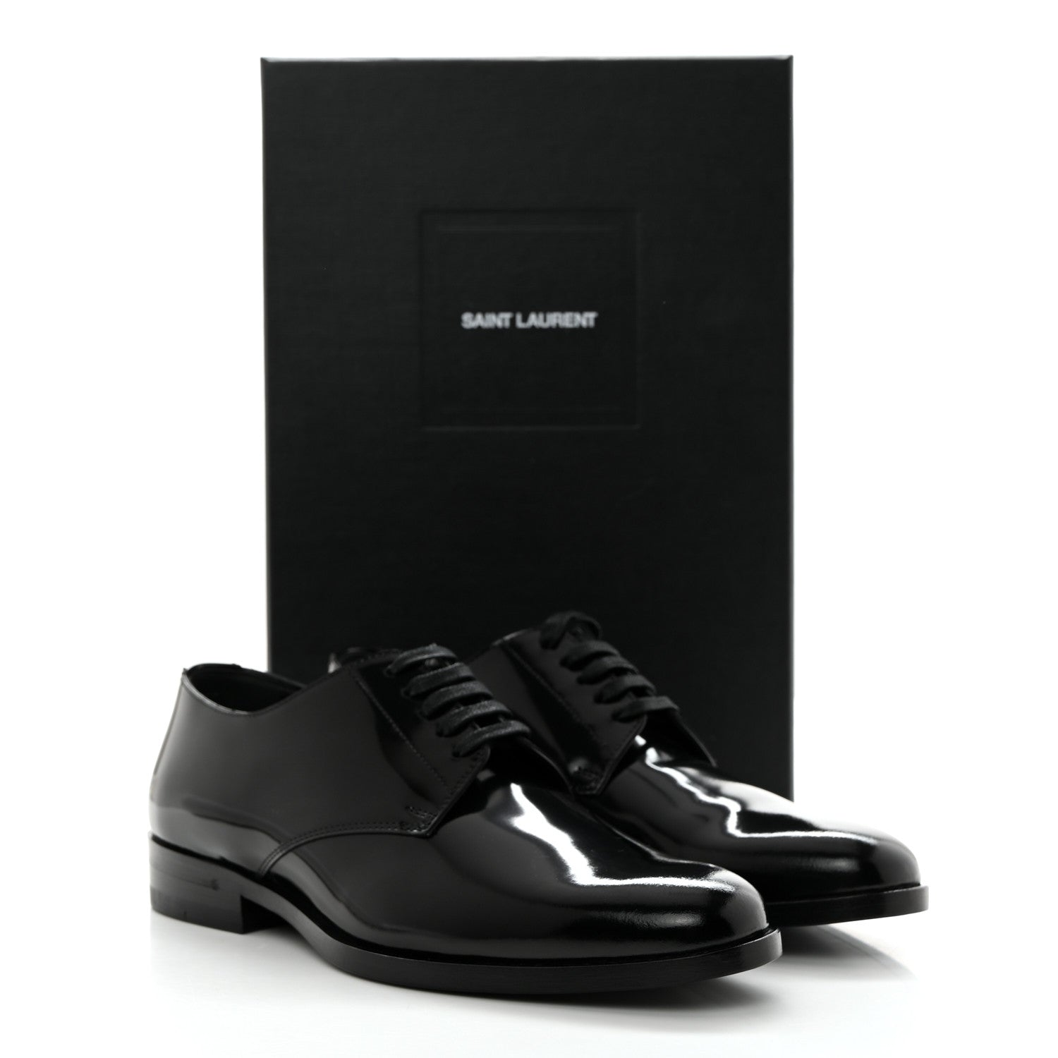 Saint Laurent Patent Calfskin Montaigne 25 Uniform 37.5 Black 9 of 9