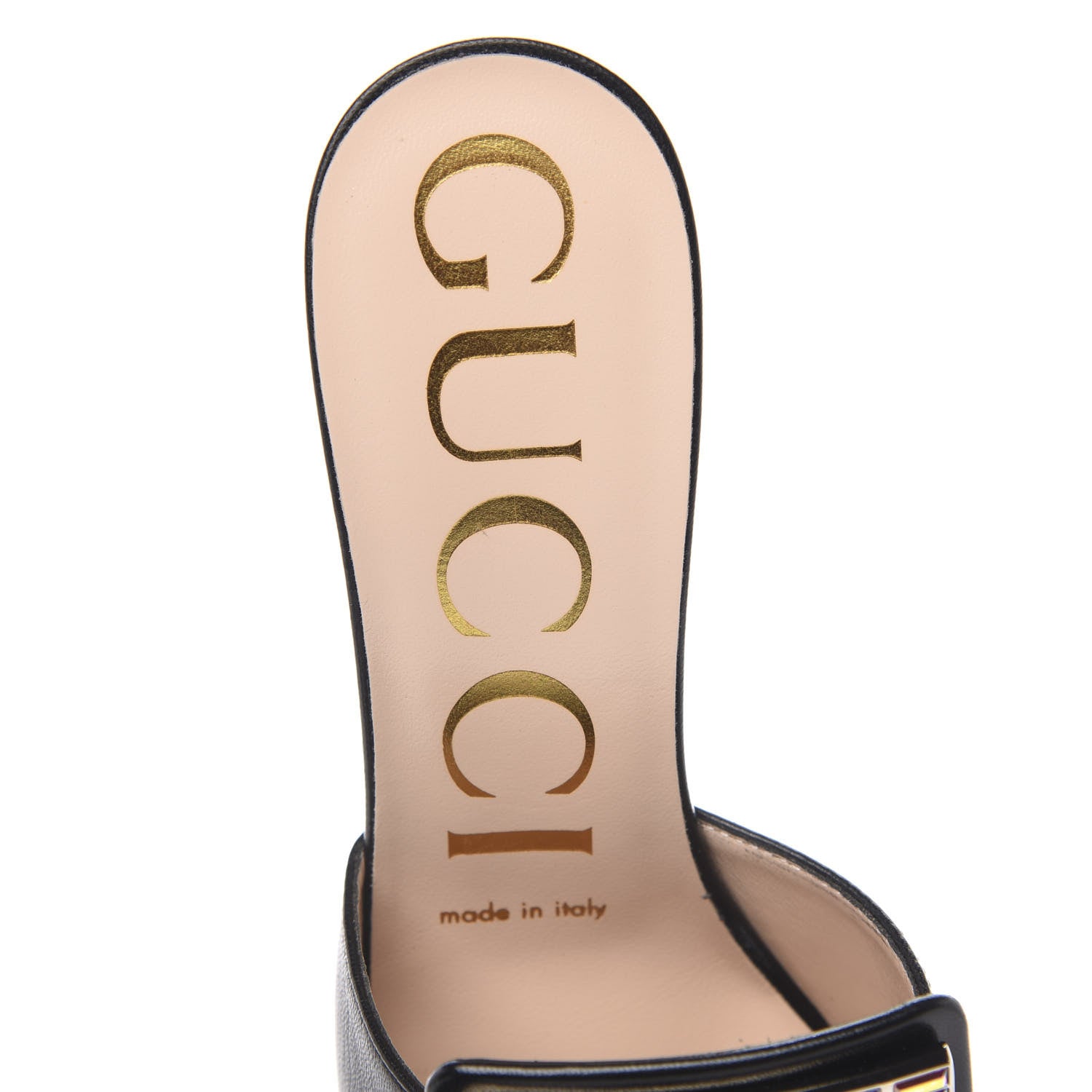 Gucci Malaga Kid Crystal Square G Madelyn Mules 36.5 Black 6 of 9