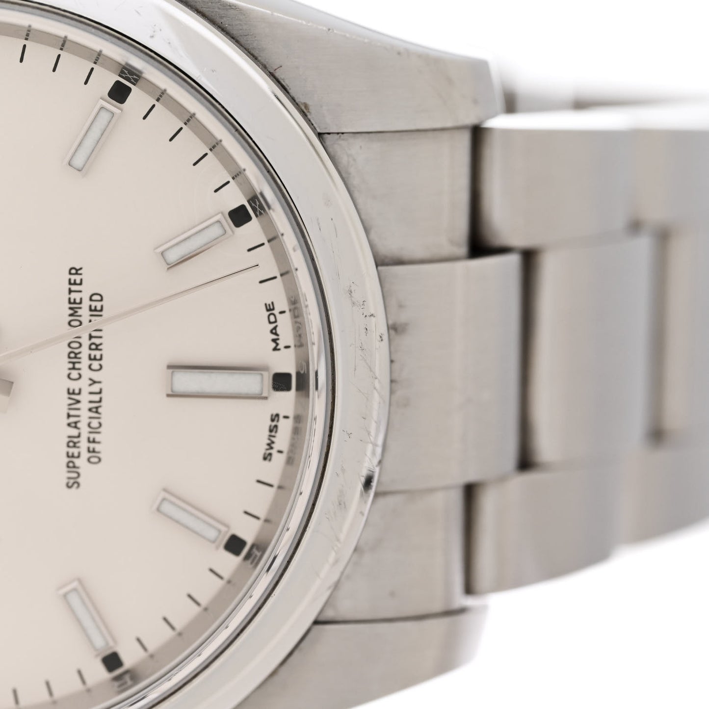 Stainless Steel 34mm Oyster Perpetual Watch White 114200