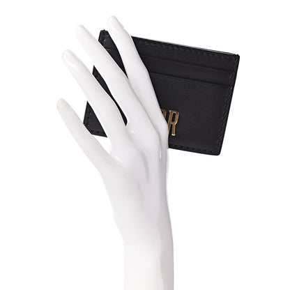 Christian Dior Calfskin D-Fence Card Holder Black 2 of 6