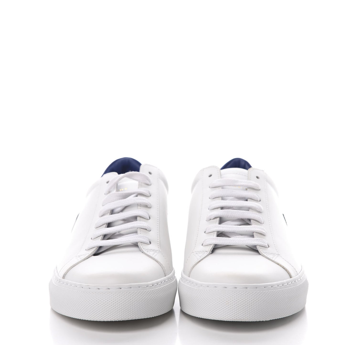 Calfskin Reverse Logo Urban Street Sneakers 40.5 White Blue