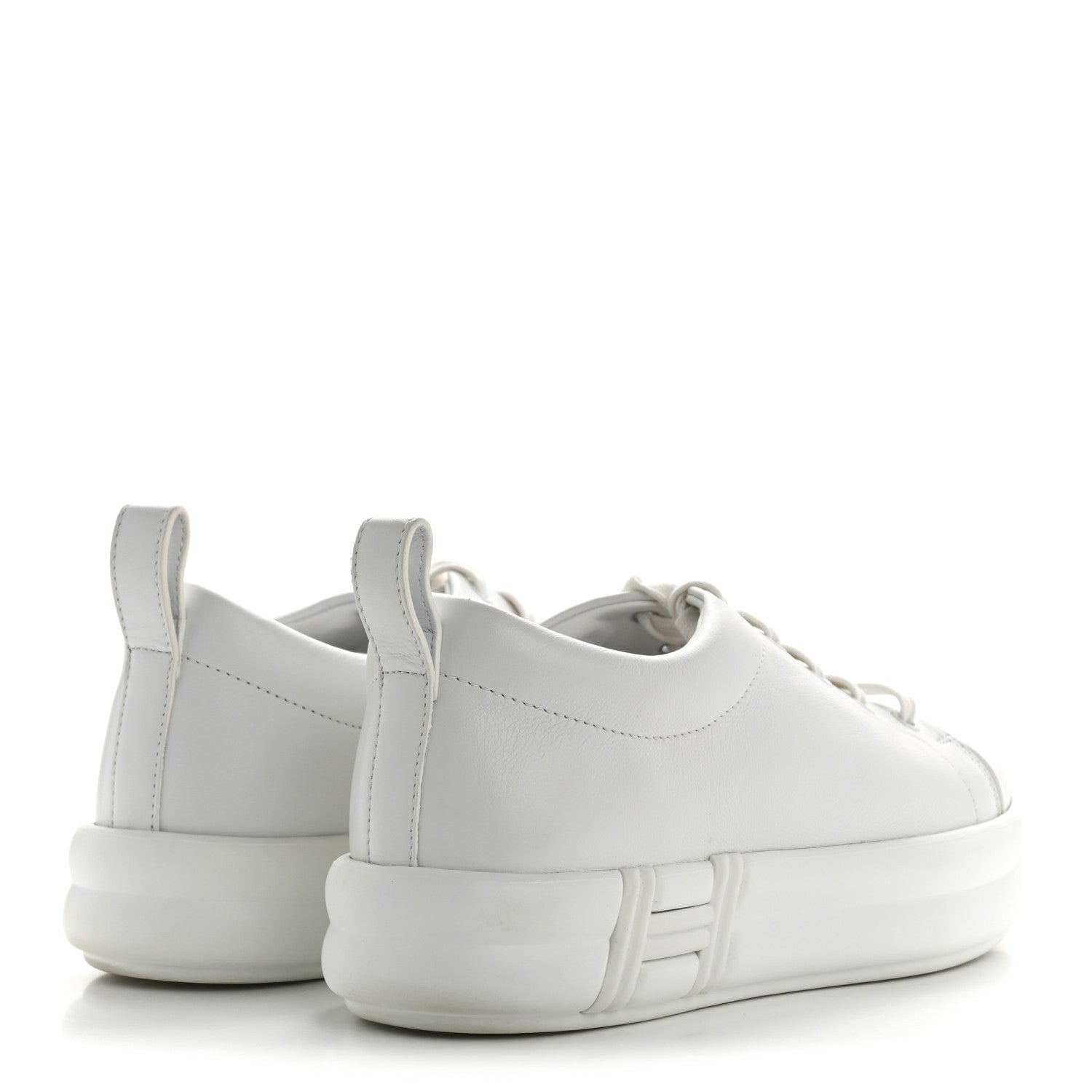 Hermes Calfskin Womens Happy Sneakers 37 White 5 of 12