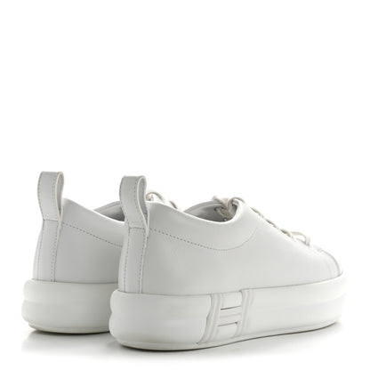 Hermes Calfskin Womens Happy Sneakers 37 White 5 of 12