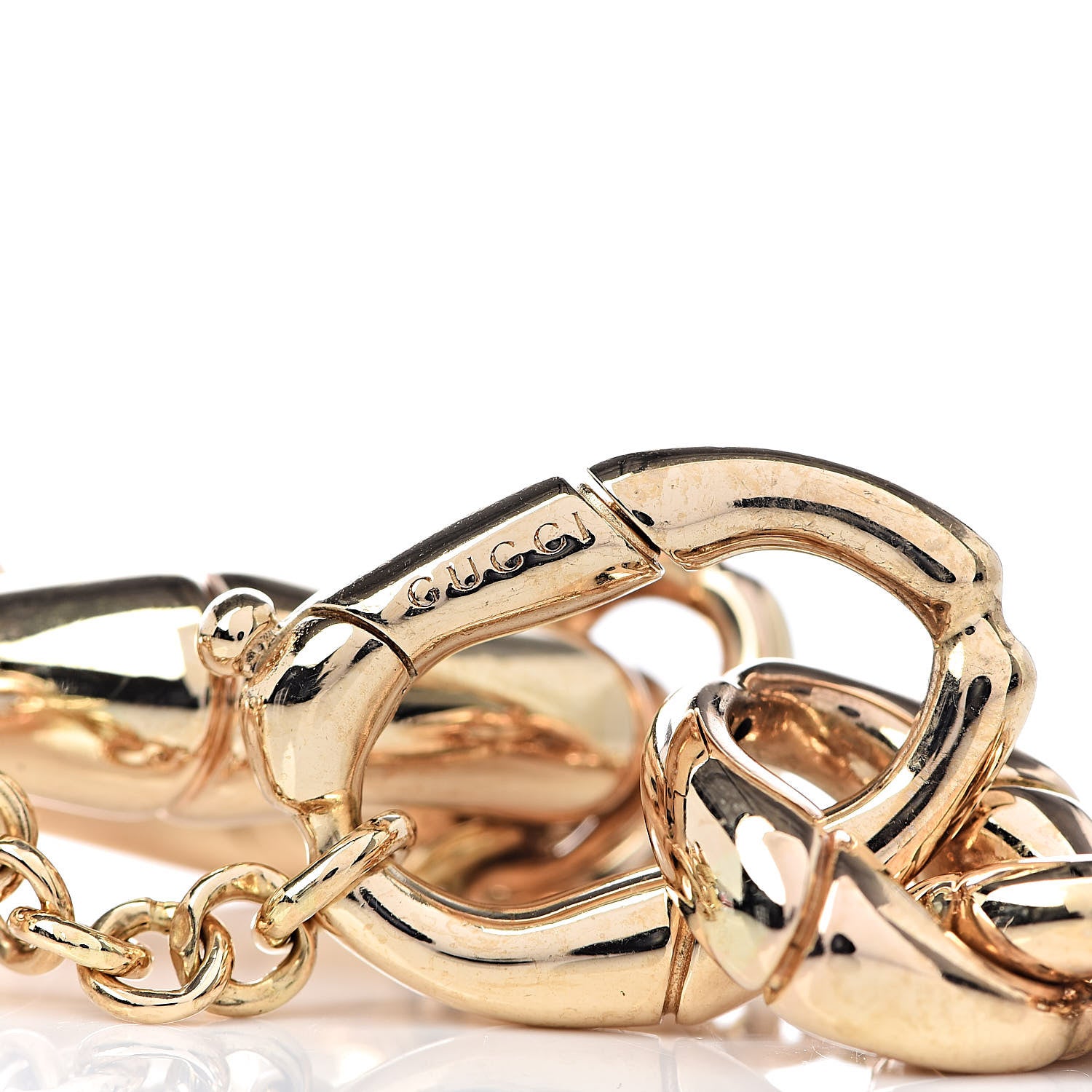 Gucci 18K Yellow Gold Bamboo Link Chain Bracelet 4 of 4