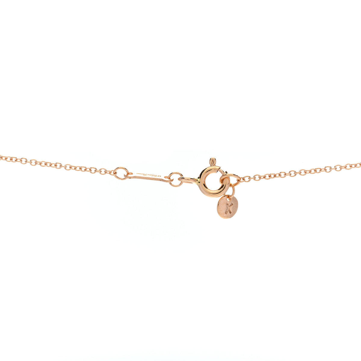 18K Rose Gold Paloma Picasso Graffiti Music Note Pendant Necklace