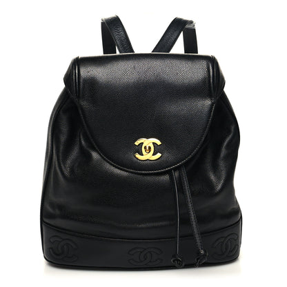 Chanel Caviar CC Backpack Black 3 of 12