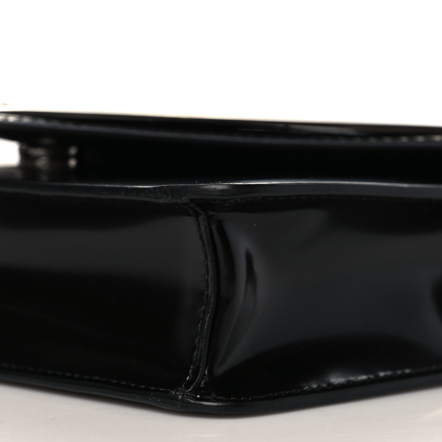 Prada Spazzolato Triangle Logo Plate Flap Chain Crossbody Bag Black 8 of 8