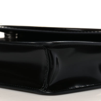 Prada Spazzolato Triangle Logo Plate Flap Chain Crossbody Bag Black 8 of 8
