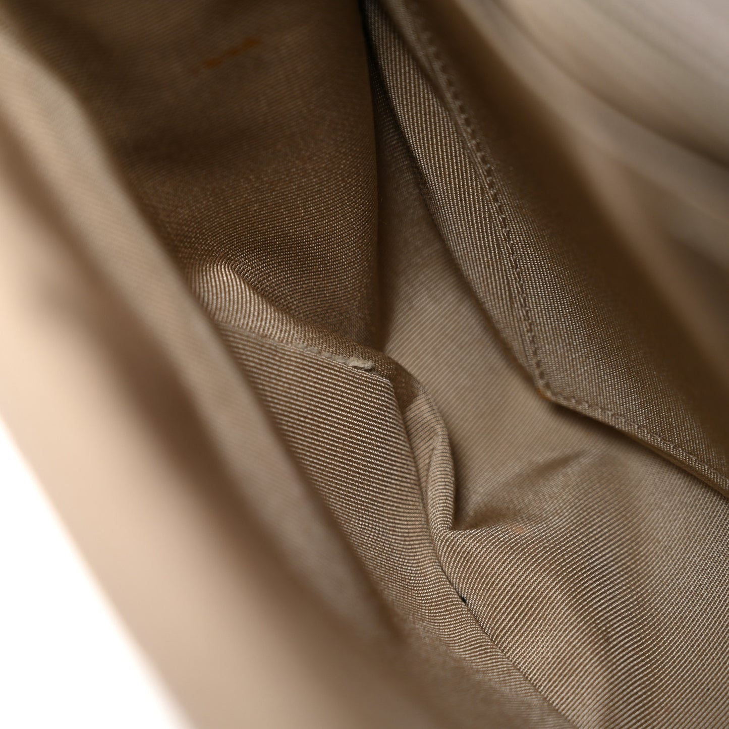 Calfskin Chevron Quilted Large Statement Flap Beige