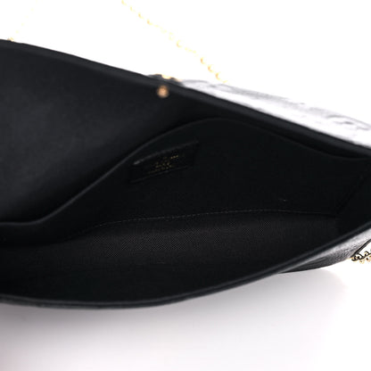 Louis Vuitton Empreinte Pochette Felicie Chain Wallet Black 5 of 10