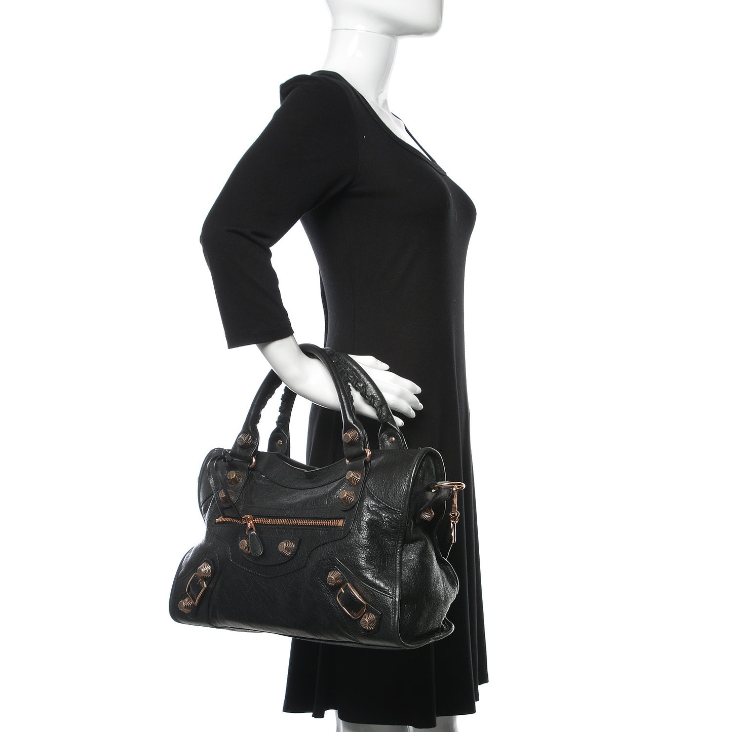 Agneau Giant 21 Rose Gold Hardware City Black