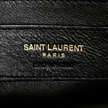 Saint Laurent Lambskin Quilted Monogram Medium Solferino Satchel Black 7 of 12