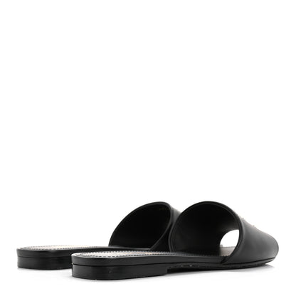 Chanel Lambskin Pearl CC Sandals 38.5 Black 5 of 8