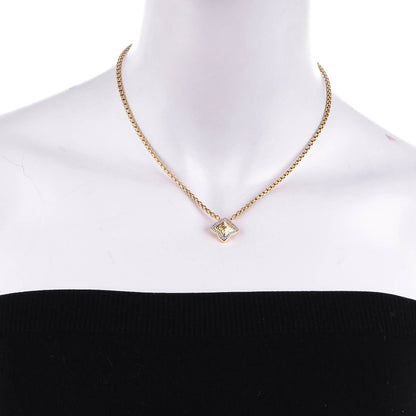 David Yurman 18K Yellow Gold Pave Diamond Quatrefoil Necklace 2 of 6