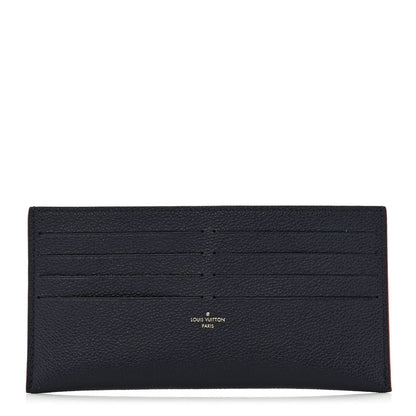 Louis Vuitton Calfskin Felicie Chain Wallet Card Holder Insert Marine Rouge 1 of 6