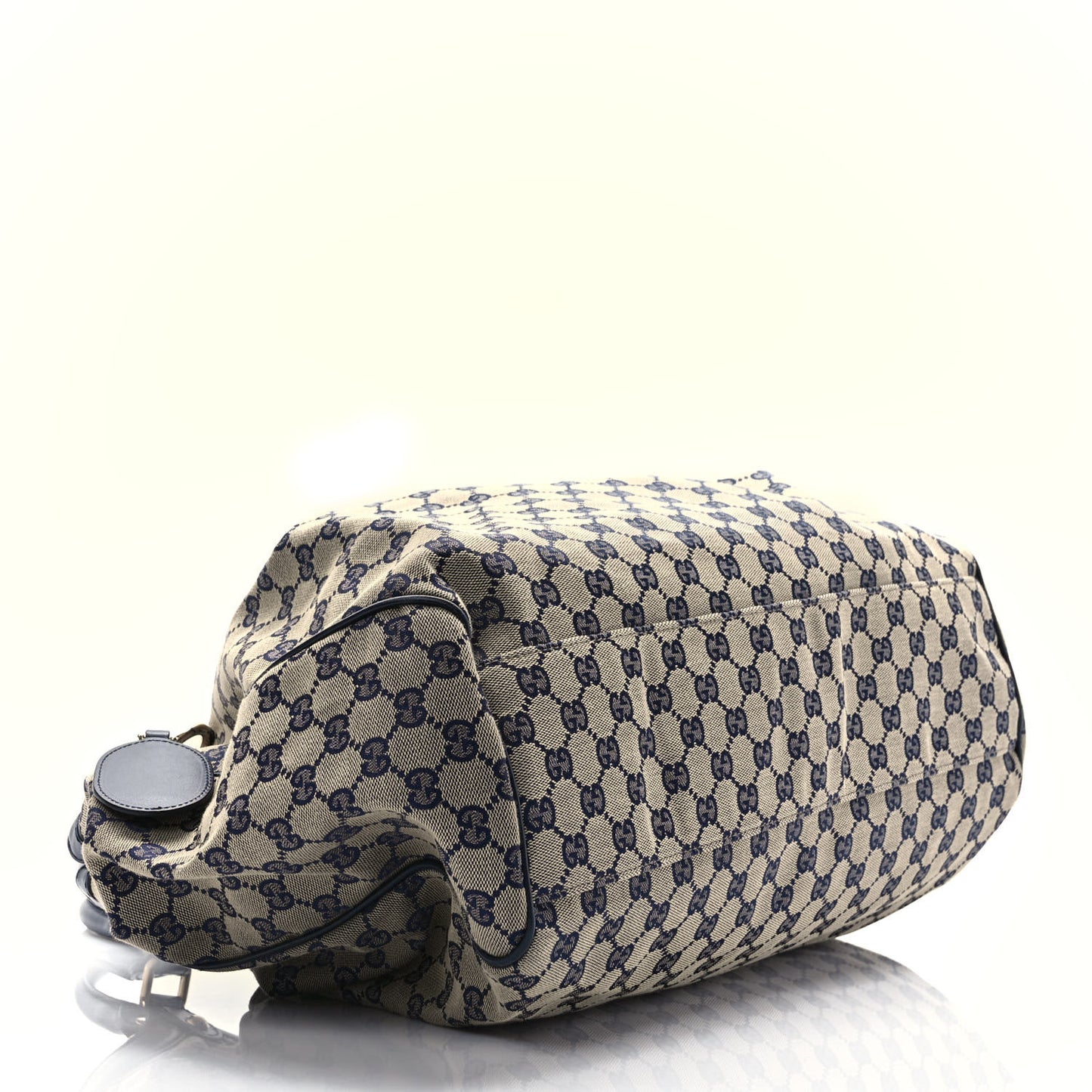 Monogram Calfskin Large Sukey Tote Beige Blue
